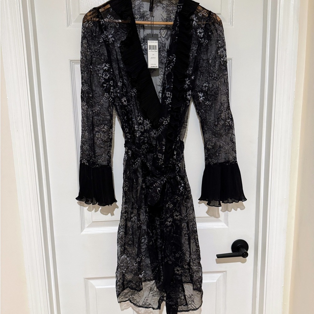 BCBGMaxAzria Black Lace Top